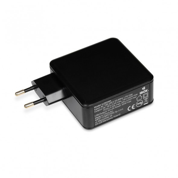 iBox IUZ65WA adattatore e invertitore Auto 65 W Nero Sottocosto