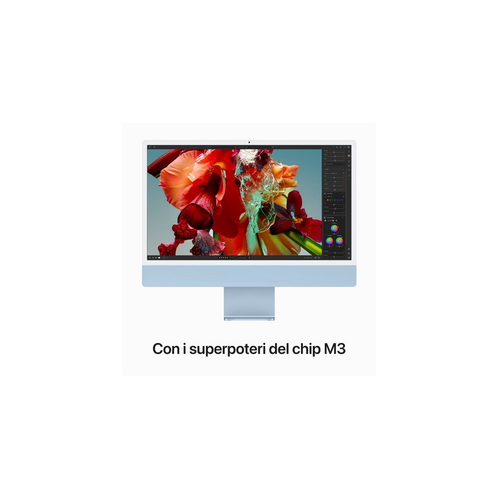 APPLE iMac 24" 256GB SSD - Apple M3 chip con 8-core CPU e 8-core GPU - Blu Officina