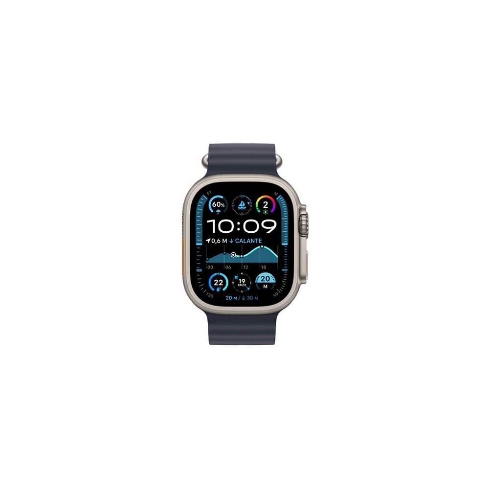 APPLE Apple Watch Ultra 2 GPS + Cellular 49mm Natural Titanium Case with Navy Ocean Band Nuovo