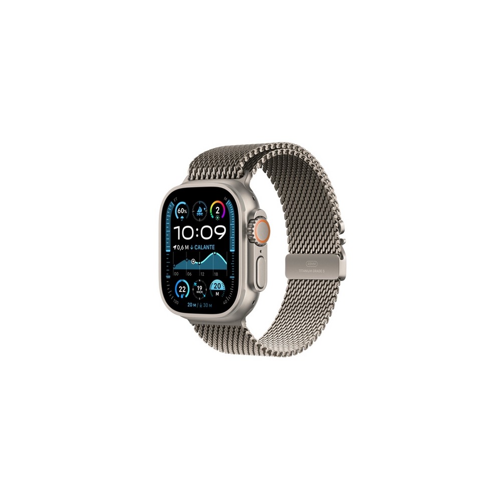 APPLE Apple Watch Ultra 2 GPS + Cellular 49mm Natural Titanium Case with Natural Titanium Milanese Loop - L
