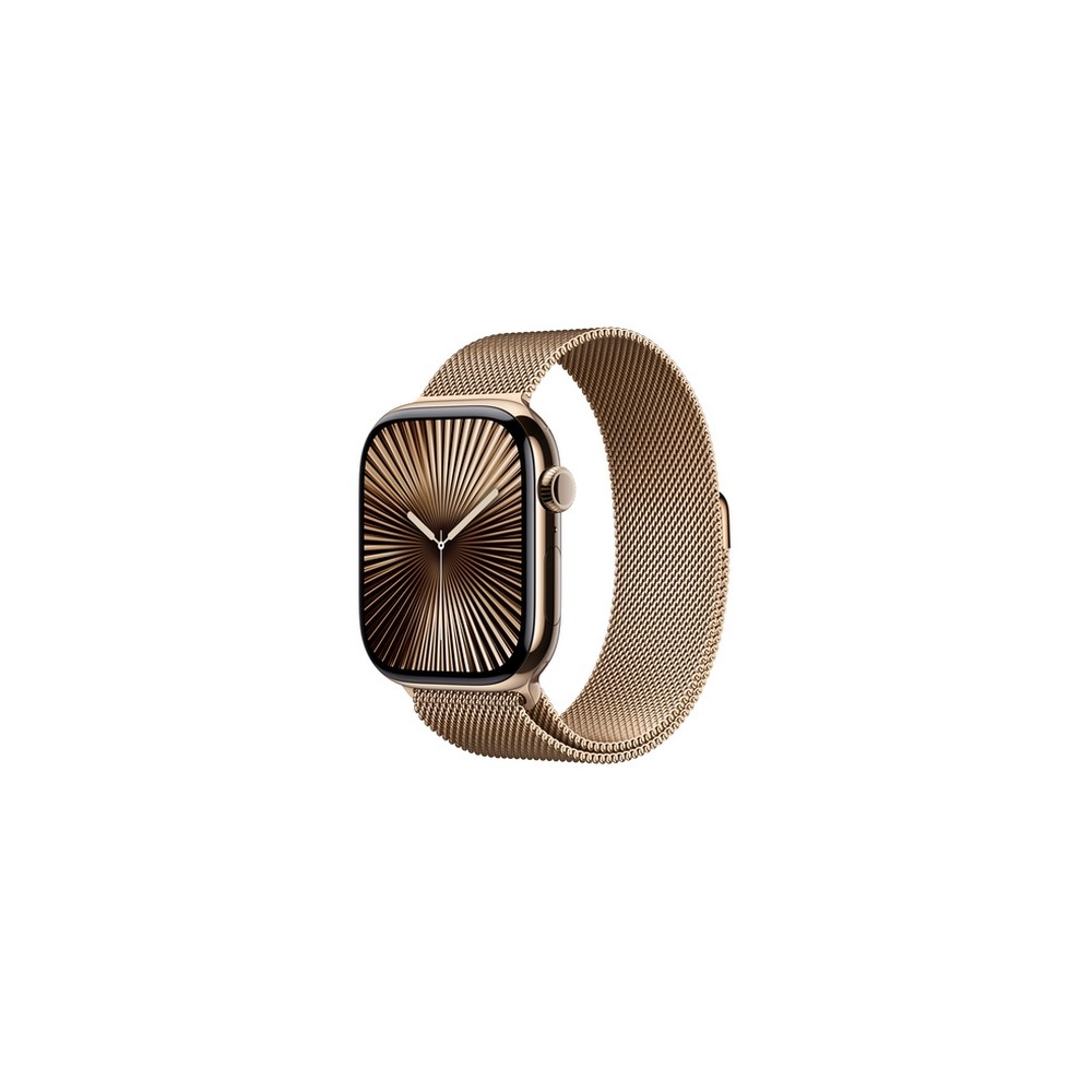 APPLE Apple Watch Series 10 GPS + Cellular 46mm Gold Titanium Case with Gold Milanese Loop - S/M
