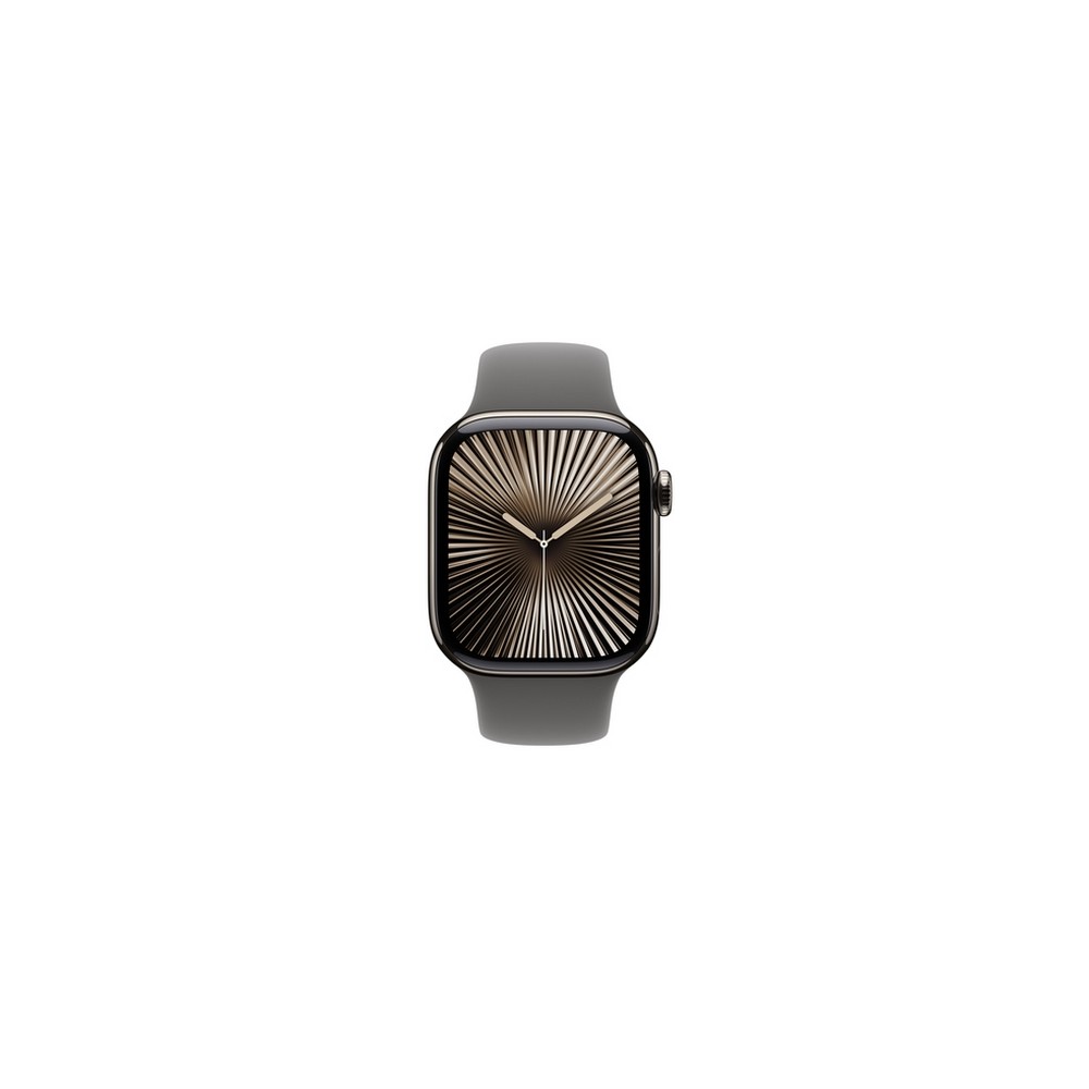 APPLE Apple Watch Series 10 GPS + Cellular 42mm Natural Titanium Case with Stone Grey Sport Band - S/M Offerta esclusiva