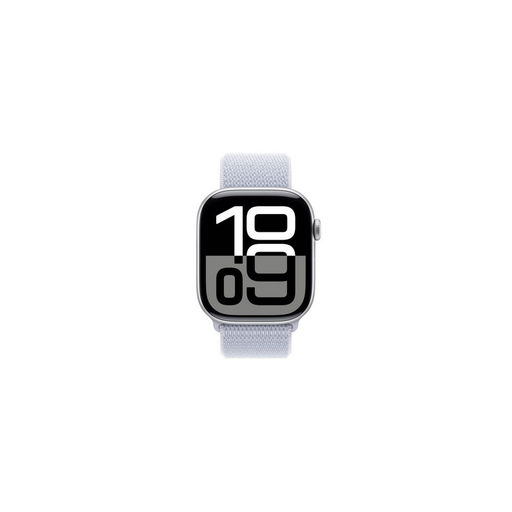 APPLE Apple Watch Series 10 GPS + Cellular 46mm Silver Aluminium Case with Blue Cloud Sport Loop Offerta Giorno del Papà