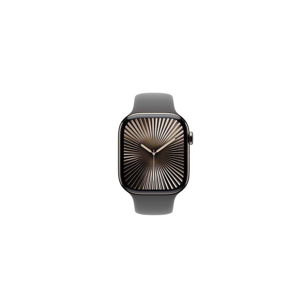 APPLE Apple Watch Series 10 GPS + Cellular 46mm Natural Titanium Case with Stone Grey Sport Band - S/M Online Outlet