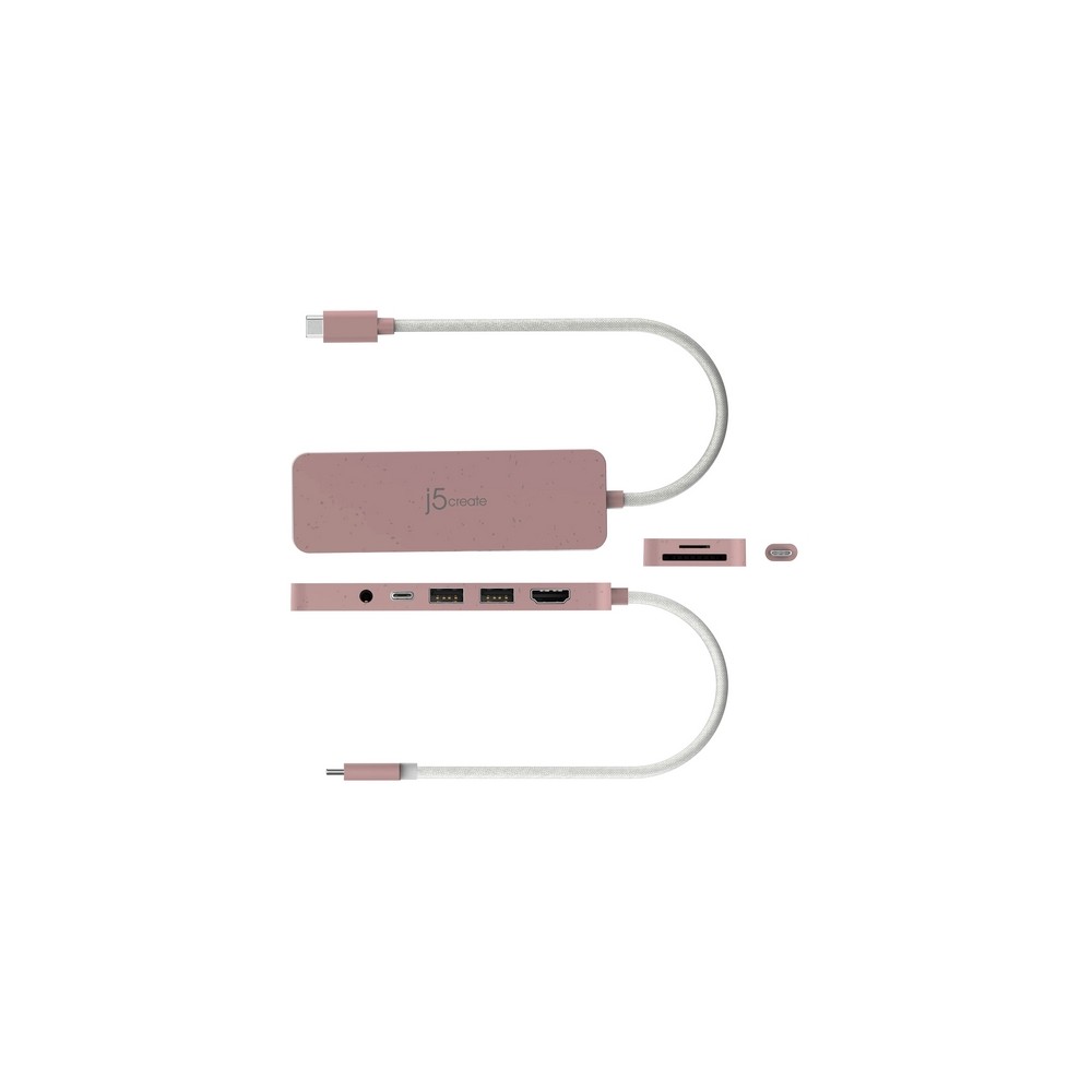 j5create Eco-Friendly USB-C Multi-Port Hub with Power Delivery Sottocosto