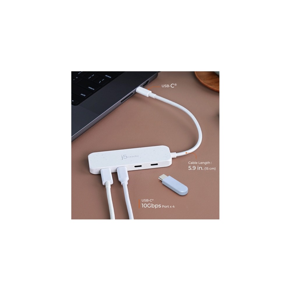 j5create Eco-Friendly USB-C to 4-Port Type-C Gen 2 Hub Offerta