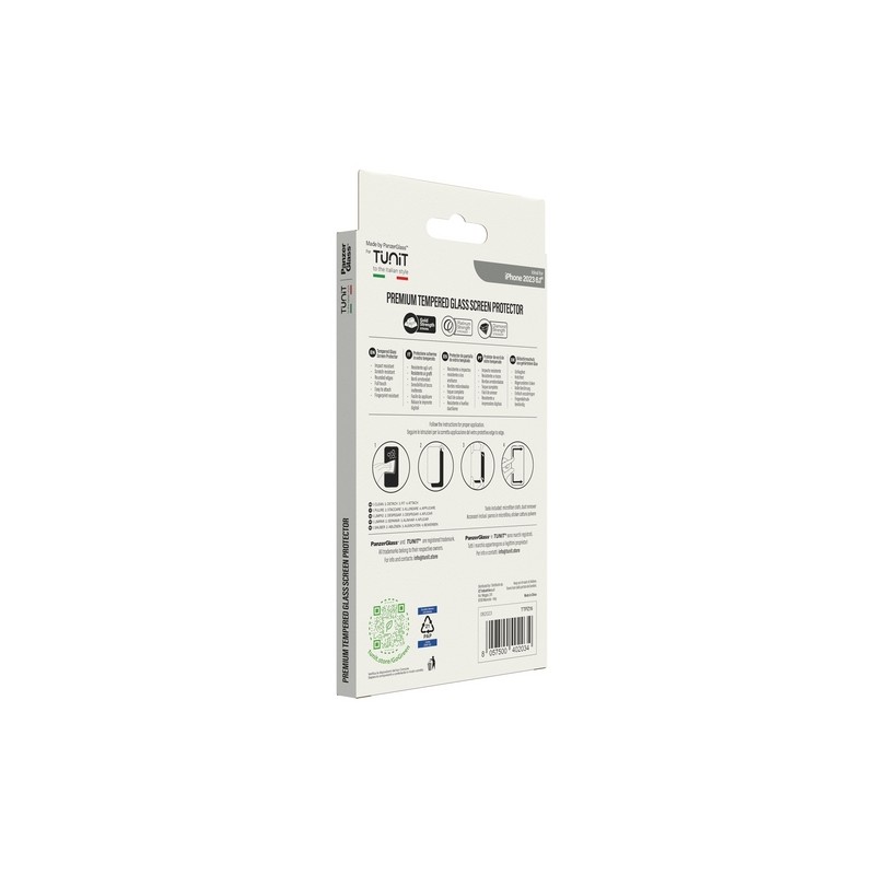 TUNIT - PANZERGLASS VETRO PROTETTIVO PREMIUM - TUNIT - PANZERGLASS PER IPHONE 15