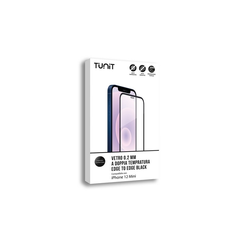 TUNIT Vetro "Edge to Edge" a doppia tempratura per iPhone 12