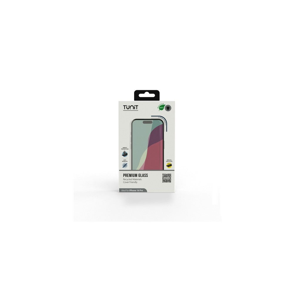TUNIT Vetro protettivo per iPhone 16 Pro
