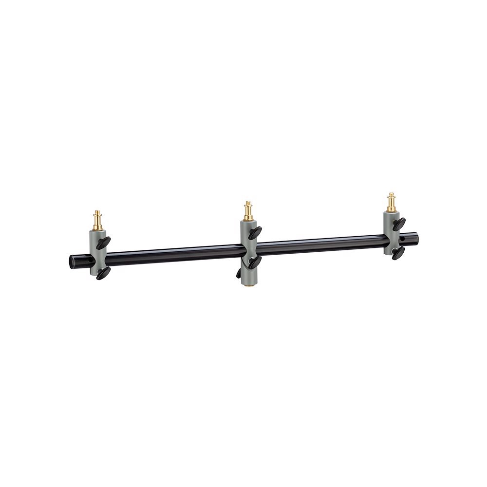 Manfrotto Barra nera portamicrofono/lamp 3 attacchi Vendita calda