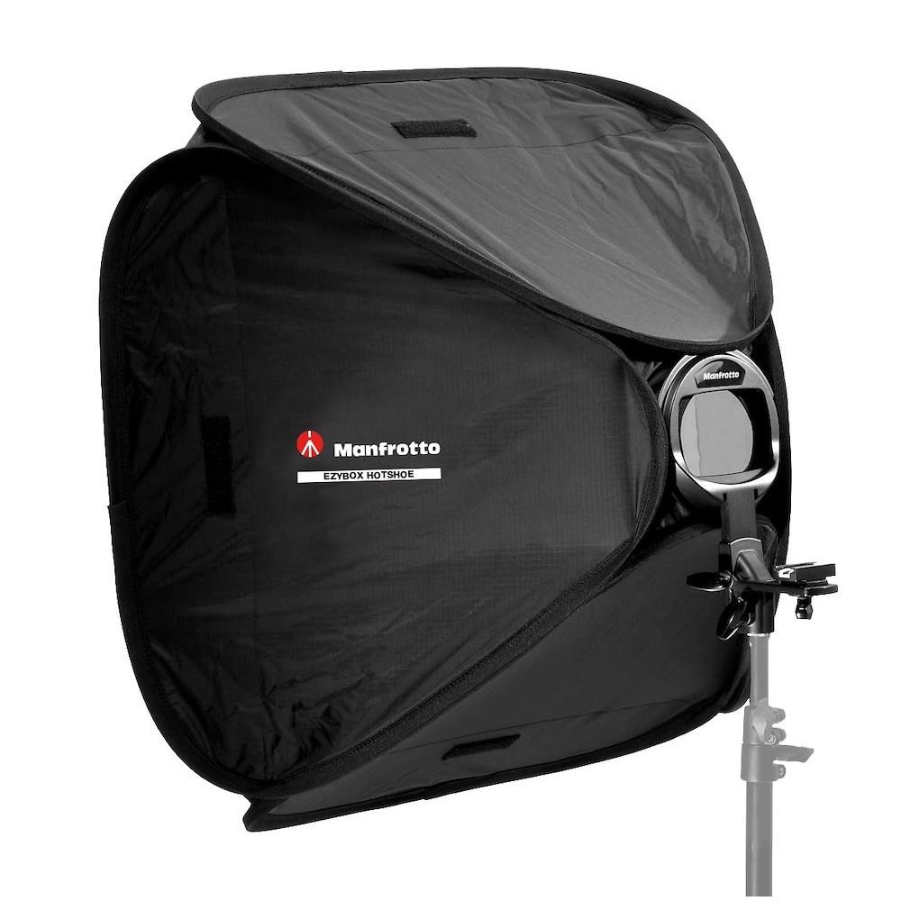 Manfrotto Softbox Ezybox Hotshoe 60cm x 60cm con supporto Officina