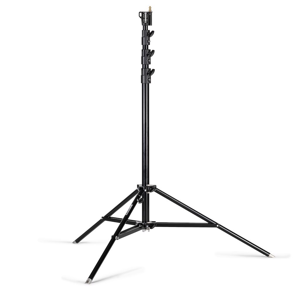 Manfrotto Stativo super nero con gamba di livellamento