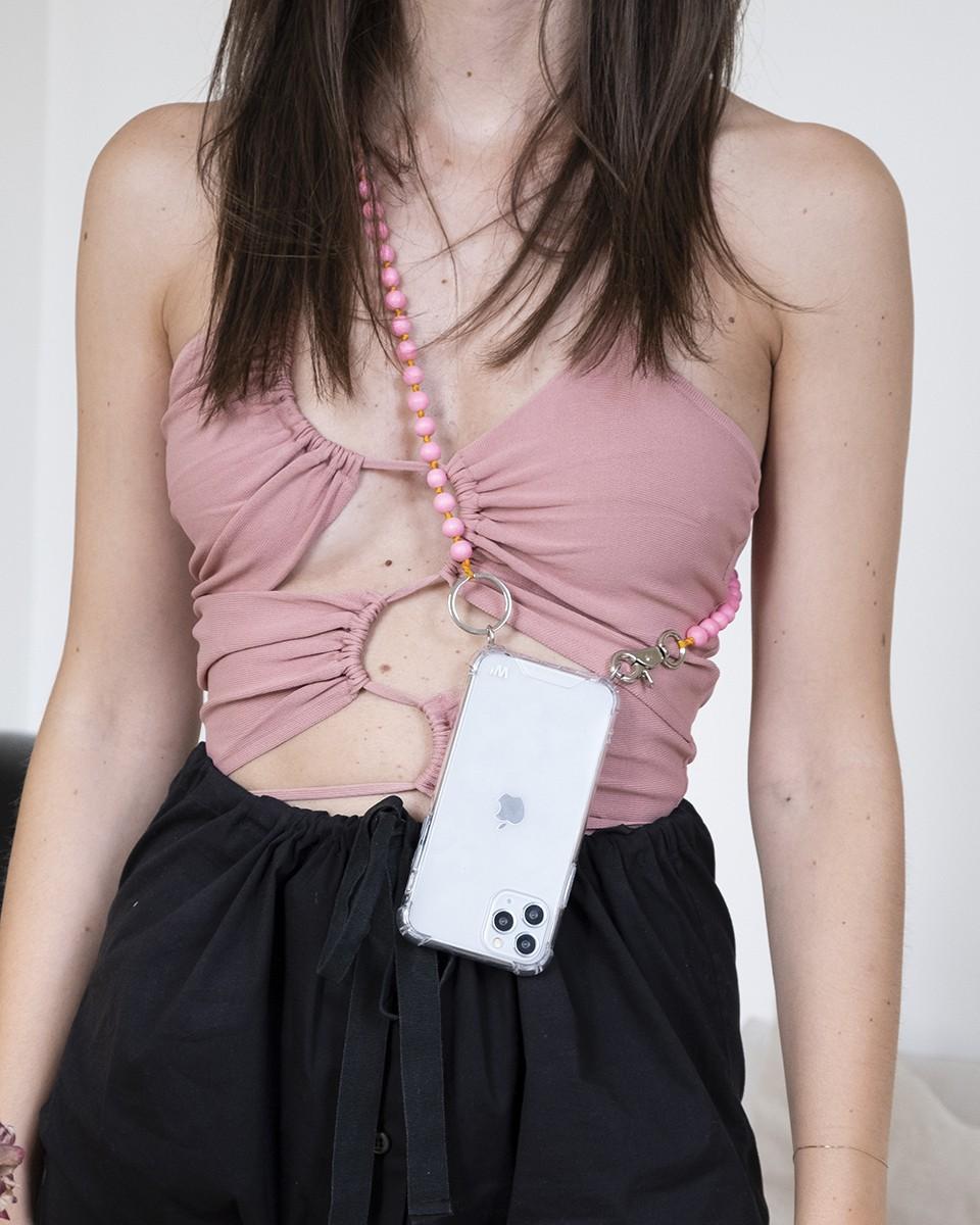 Wood'd Pearls Pink Necklace Qualità Garantita