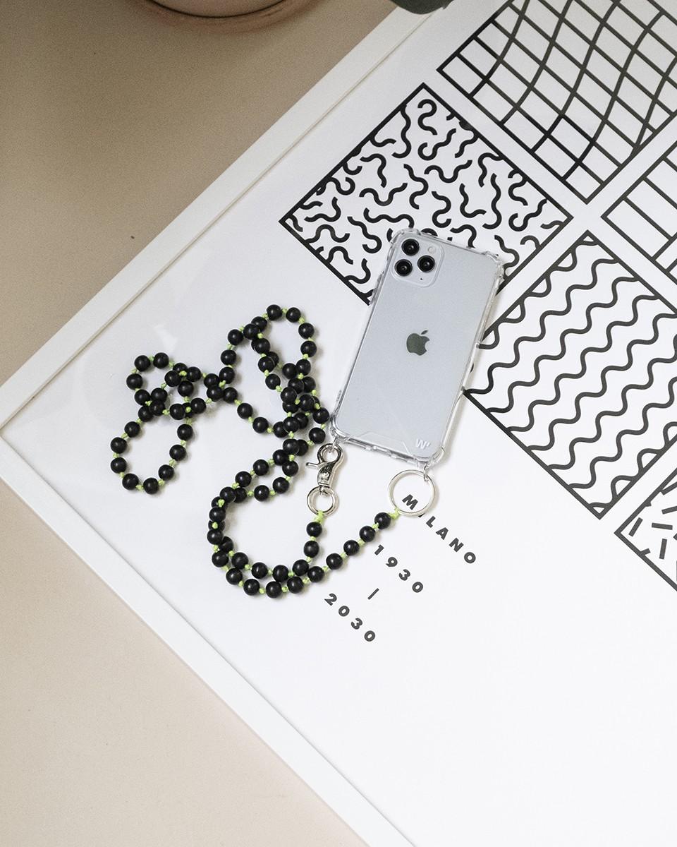 Wood'd Pearls Black Necklace Negozi Online