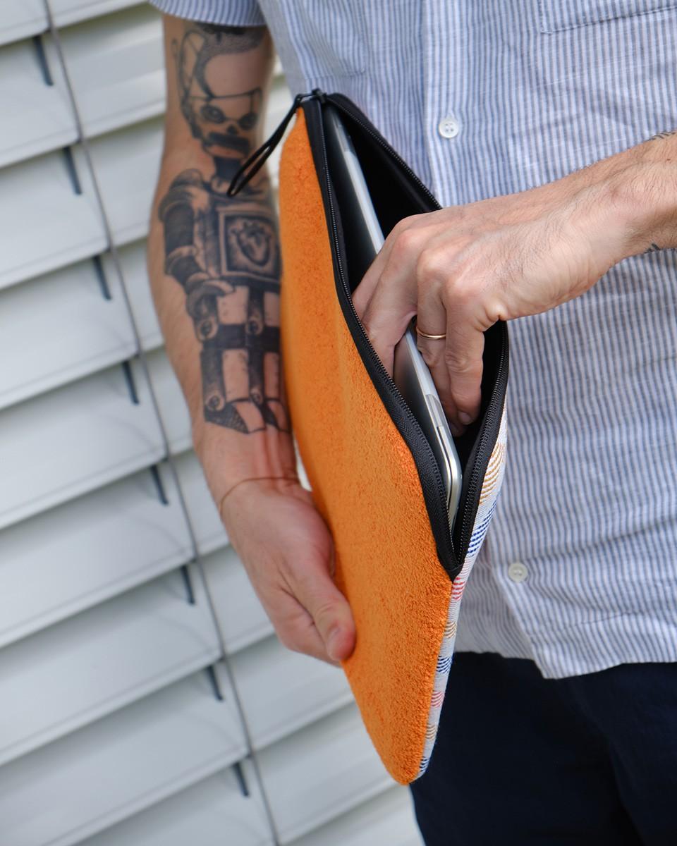 Wood'd Patch Orange Macbook Case Saldi Di Fabbrica
